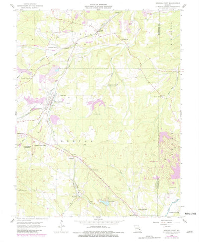 United States Geological Survey Mineral Point, MO (1958, 24000-Scale) digital map