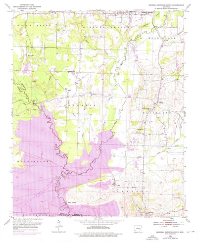 United States Geological Survey Mineral Springs South, AR (1951, 24000-Scale) digital map