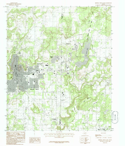 United States Geological Survey Mineral Wells East, TX (1984, 24000-Scale) digital map