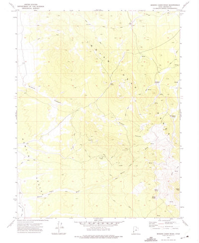 United States Geological Survey Miners Cabin Wash, UT (1972, 24000-Scale) digital map