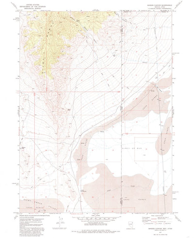 United States Geological Survey Miners Canyon, NV-UT (1971, 24000-Scale) digital map