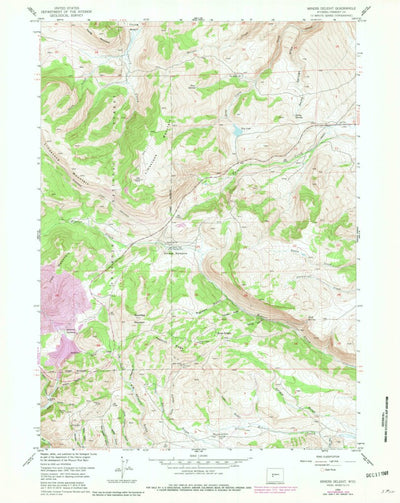 United States Geological Survey Miners Delight, WY (1954, 24000-Scale) digital map