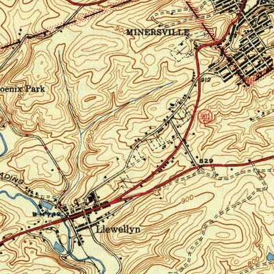 United States Geological Survey Minersville, PA (1947, 31680-Scale) digital map