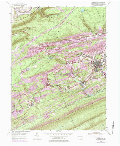 United States Geological Survey Minersville, PA (1955, 24000-Scale) digital map