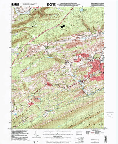 United States Geological Survey Minersville, PA (1999, 24000-Scale) digital map