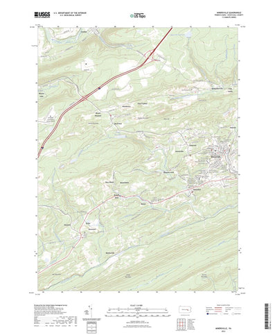 United States Geological Survey Minersville, PA (2023, 24000-Scale) digital map