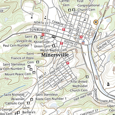 United States Geological Survey Minersville, PA (2023, 24000-Scale) digital map