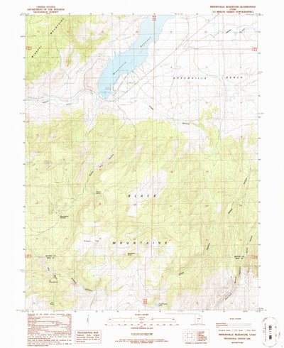 United States Geological Survey Minersville Reservoir, UT (1986, 24000-Scale) digital map