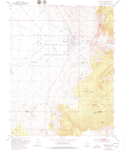 United States Geological Survey Minersville, UT (1953, 24000-Scale) digital map
