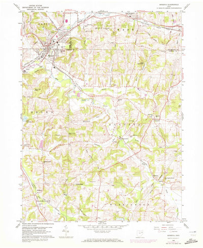 United States Geological Survey Minerva, OH (1960, 24000-Scale) digital map