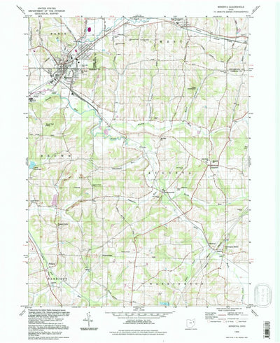 United States Geological Survey Minerva, OH (1994, 24000-Scale) digital map