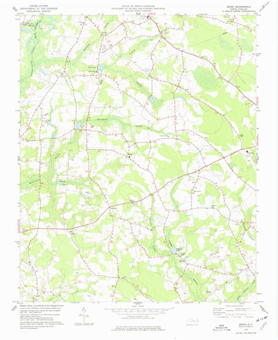 United States Geological Survey Mingo, NC (1974, 24000-Scale) digital map