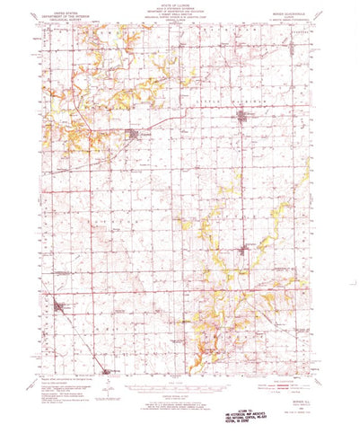 United States Geological Survey Minier, IL (1951, 62500-Scale) digital map