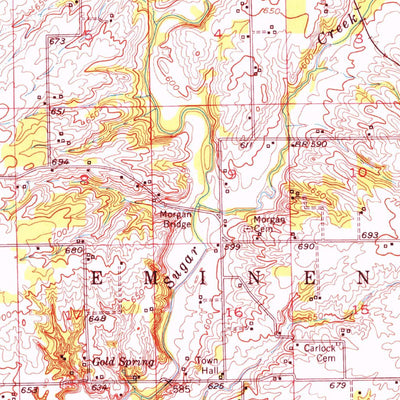 United States Geological Survey Minier, IL (1951, 62500-Scale) digital map
