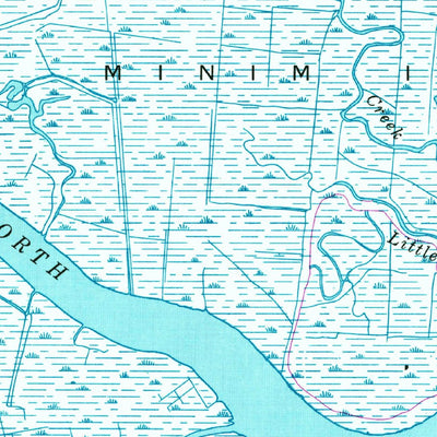United States Geological Survey Minim Island, SC (1943, 24000-Scale) digital map