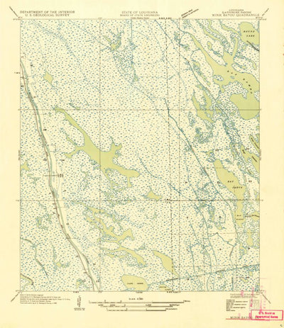 United States Geological Survey Mink Bayou, LA (1935, 31680-Scale) digital map
