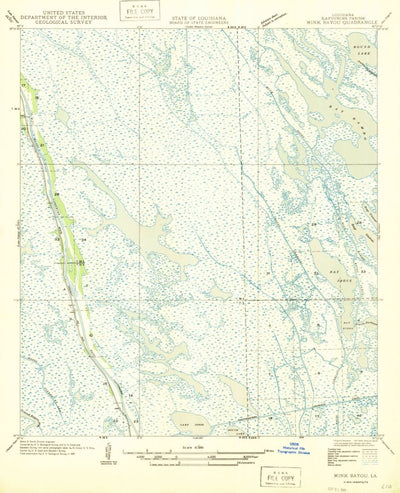 United States Geological Survey Mink Bayou, LA (1946, 31680-Scale) digital map