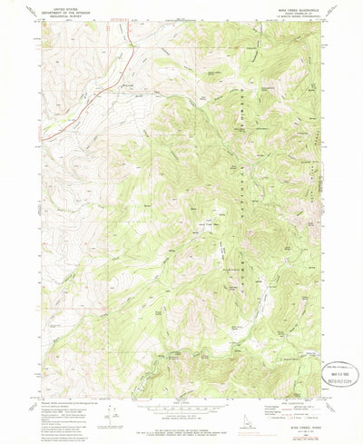 United States Geological Survey Mink Creek, ID (1969, 24000-Scale) digital map