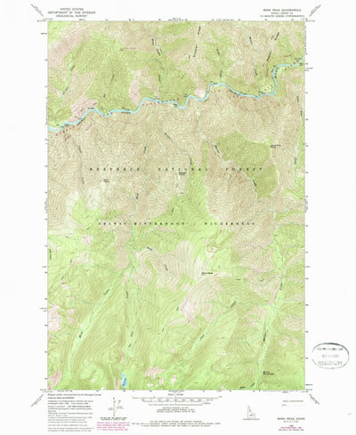 United States Geological Survey Mink Peak, ID (1966, 24000-Scale) digital map