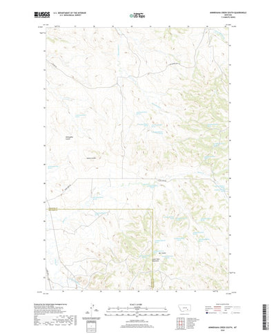 United States Geological Survey Minnehaha Creek South, MT (2020, 24000-Scale) digital map