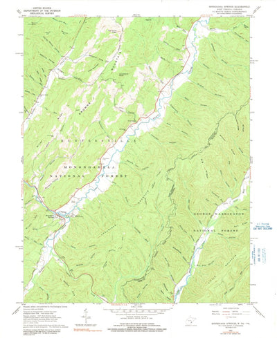 United States Geological Survey Minnehaha Springs, WV-VA (1962, 24000-Scale) digital map