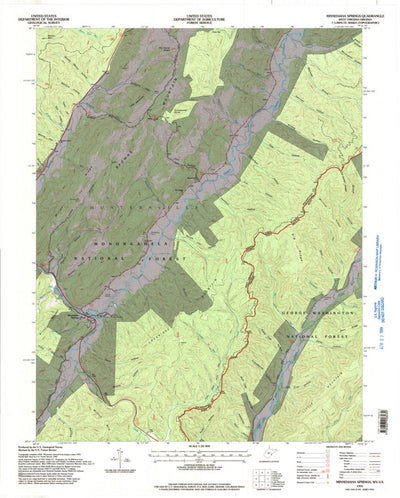 United States Geological Survey Minnehaha Springs, WV-VA (1995, 24000-Scale) digital map