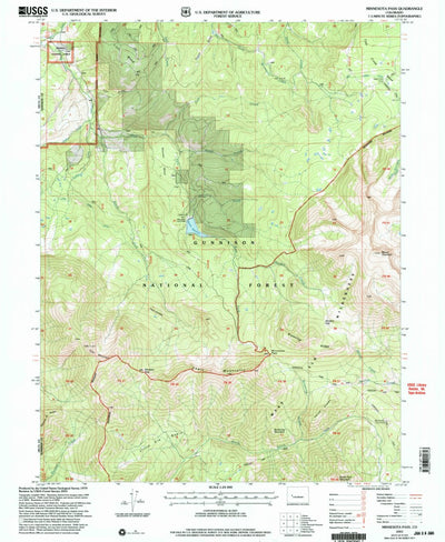 United States Geological Survey Minnesota Pass, CO (2001, 24000-Scale) digital map