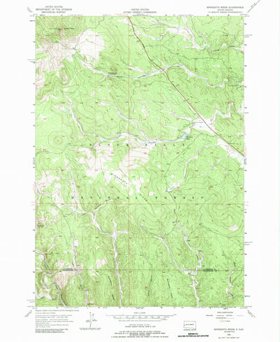 United States Geological Survey Minnesota Ridge, SD (1956, 24000-Scale) digital map