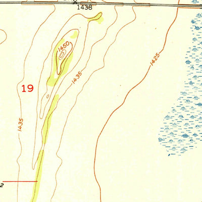 United States Geological Survey Minnewaukan East, ND (1951, 24000-Scale) digital map