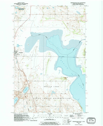 United States Geological Survey Minnewaukan East, ND (1994, 24000-Scale) digital map