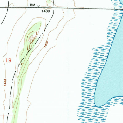 United States Geological Survey Minnewaukan East, ND (1994, 24000-Scale) digital map