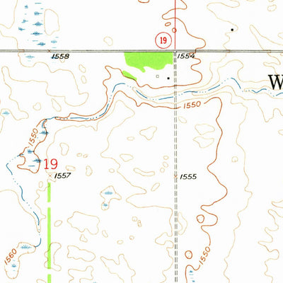 United States Geological Survey Minnewaukan West, ND (1958, 24000-Scale) digital map