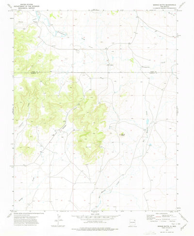United States Geological Survey Minnie Butte, NM (1973, 24000-Scale) digital map