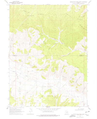 United States Geological Survey Minnie Maud Creek West, UT (1969, 24000-Scale) digital map