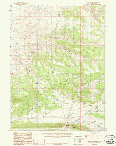 United States Geological Survey Minnies Gap, WY (1987, 24000-Scale) digital map