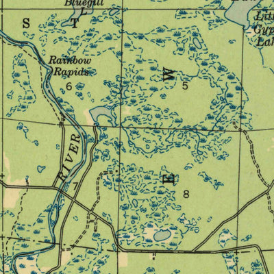United States Geological Survey Minocqua, WI (1946, 48000-Scale) digital map