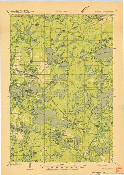 United States Geological Survey Minocqua, WI (1949, 48000-Scale) digital map