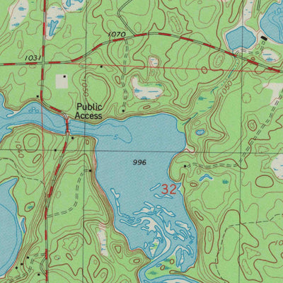 United States Geological Survey Minong Flowage, WI (1982, 24000-Scale) digital map