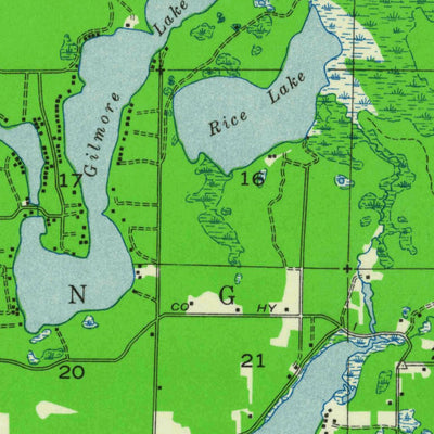 United States Geological Survey Minong, WI (1947, 48000-Scale) digital map