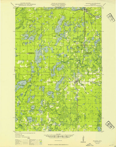 United States Geological Survey Minong, WI (1949, 48000-Scale) digital map