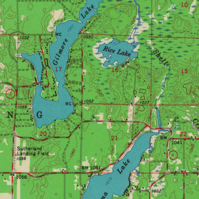 United States Geological Survey Minong, WI (1965, 62500-Scale) digital map