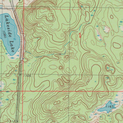 United States Geological Survey Minong, WI (1982, 24000-Scale) digital map