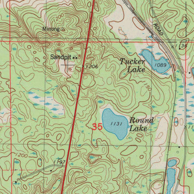United States Geological Survey Minong, WI (1982, 24000-Scale) digital map