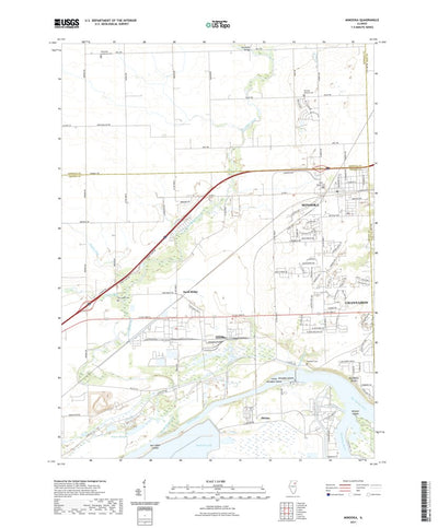 United States Geological Survey Minooka, IL (2021, 24000-Scale) digital map