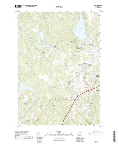 United States Geological Survey Minot, ME (2021, 24000-Scale) digital map