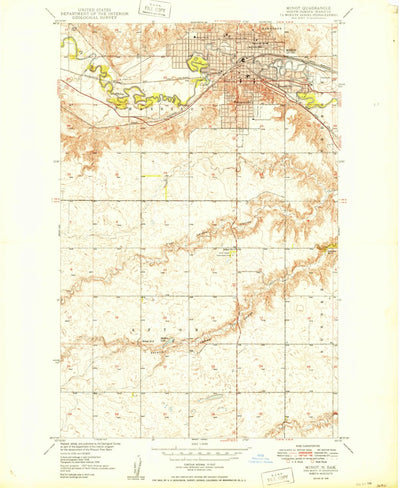 United States Geological Survey Minot, ND (1949, 24000-Scale) digital map