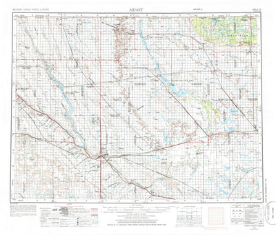 United States Geological Survey Minot, ND (1954, 250000-Scale) digital map
