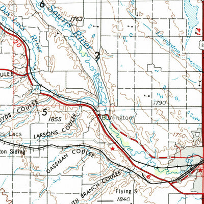United States Geological Survey Minot, ND (1954, 250000-Scale) digital map