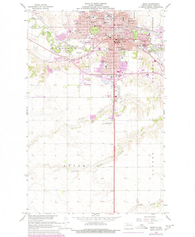 United States Geological Survey Minot, ND (1966, 24000-Scale) digital map