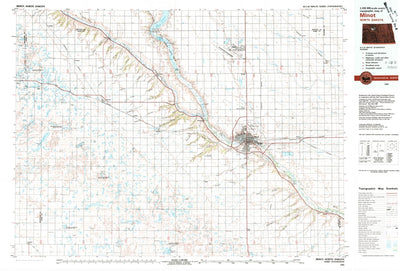 United States Geological Survey Minot, ND (1980, 100000-Scale) digital map